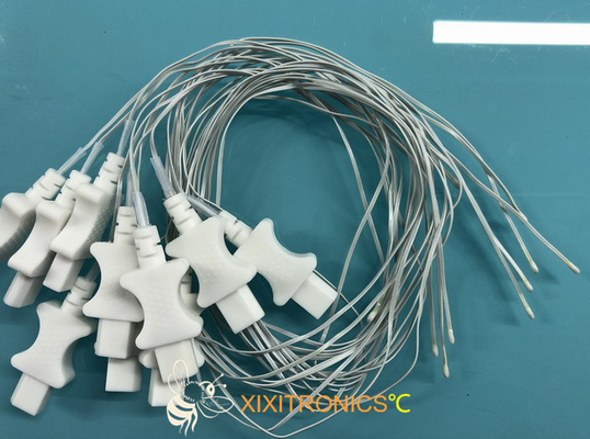 2.252K 30 AWG Tıbbi Sınıf PVC Telli 400 Serisi Tek Kullanımlık Genel Amaçlı Tıbbi Sıcaklık Sensörü